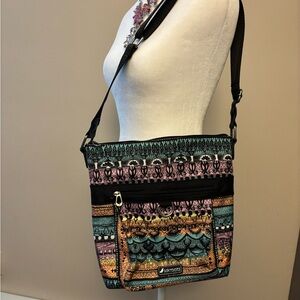 Sakroots Colorful Patterned Crossbody Bag Boho Adjustable Strap